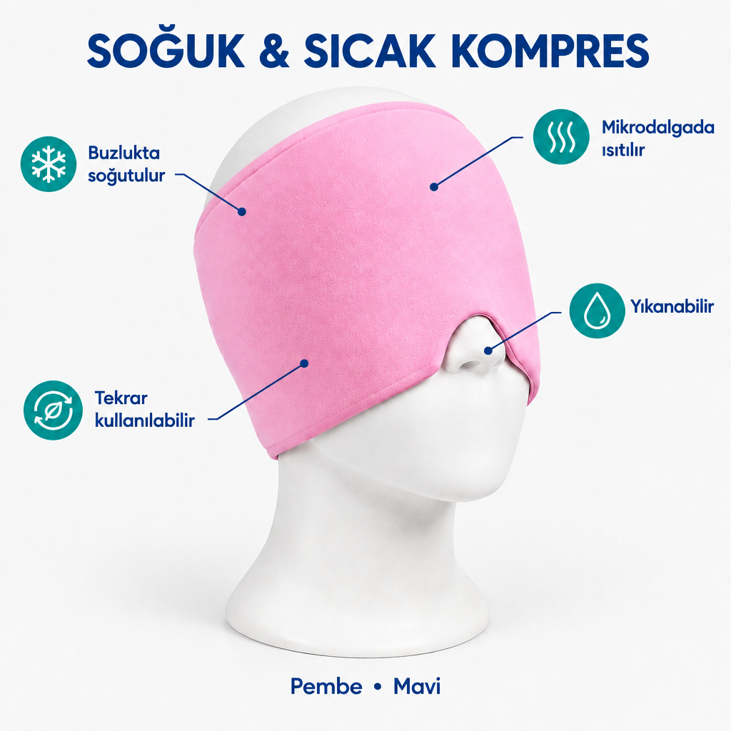 ORTEVA THERMA soğuk & sıcak jel kafa bandı – Pembe