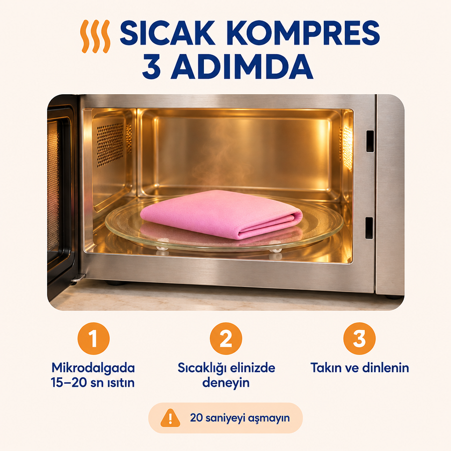 Sıcak kompres 3 adımda